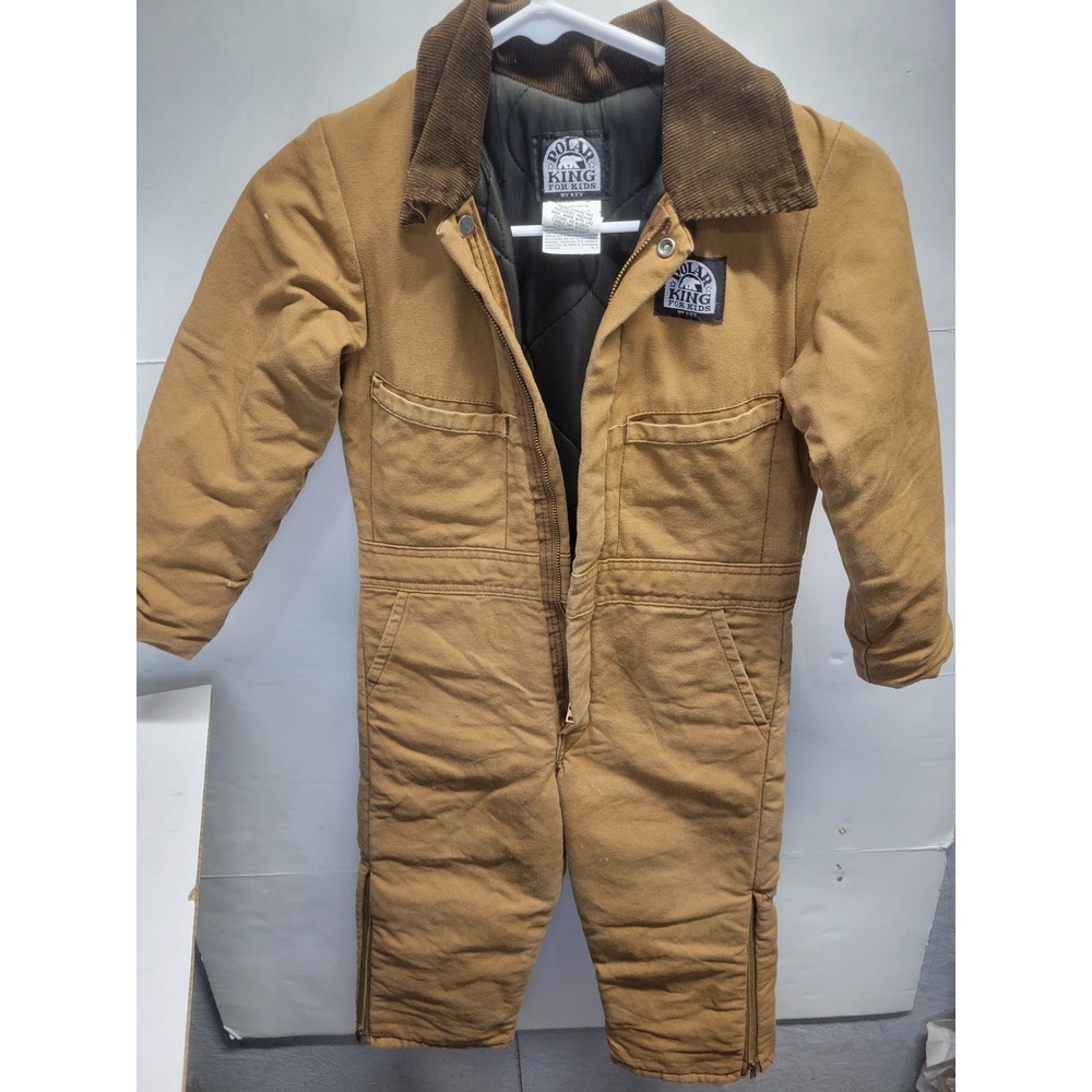 Polar King for Kids by Key Brown Insulated‎ Duck Canvas Coveralls Size 6 86692